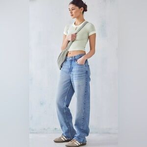 BDG by Urban Outfitters High-Rise Baggy Light Wash Jeans, Size 27